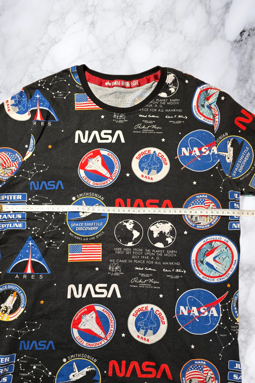 NASA T-Shirt – Allover Print – Größe M