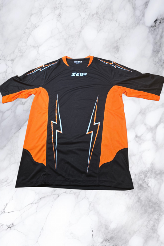 Zeus Sport Trikot – Schwarz/Orange | Größe XL